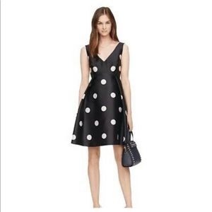 Kate space Spotlight V neck Polka Dot Fit flare